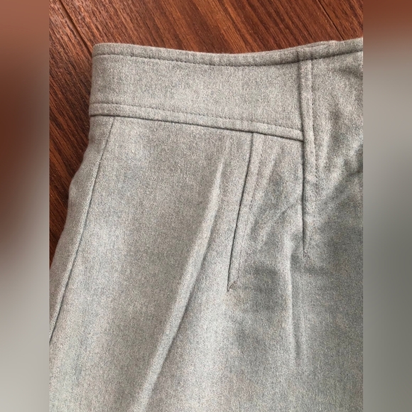 Elegant Blue/Grey Skirt with Floral Hem - Picture 2 of 5